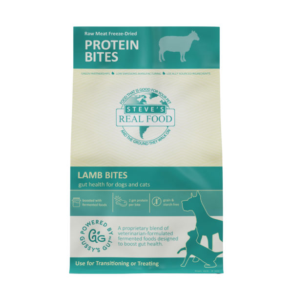 Front side of bag of Lamb Protein Bites