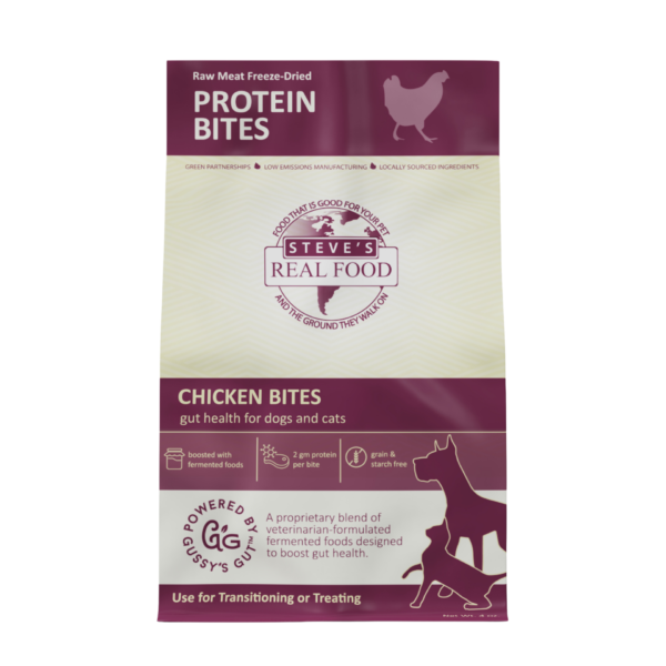 Front side of bag of Chicken Protein Bites