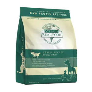 Front of bag of Raw Frozen Pet Food Lamu Recipe