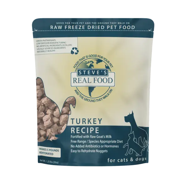 Raw Freeze Dried Pet Food Turkey Recipe