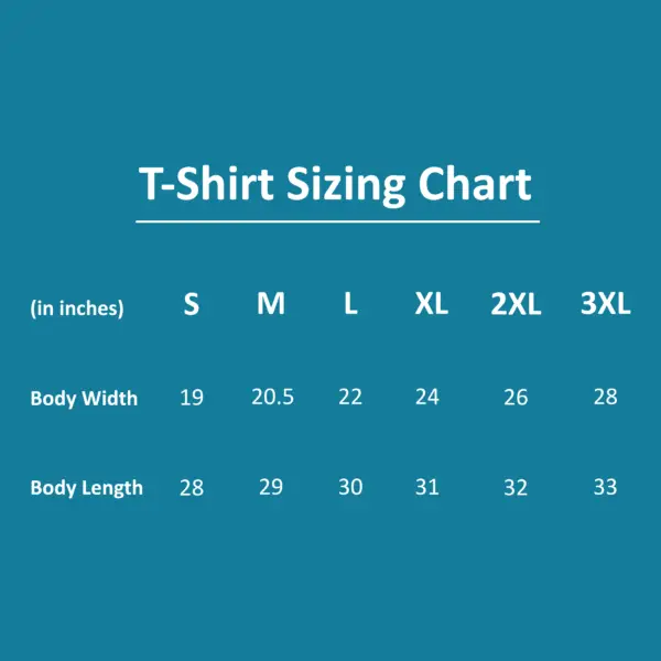 T-shirt sizing chart