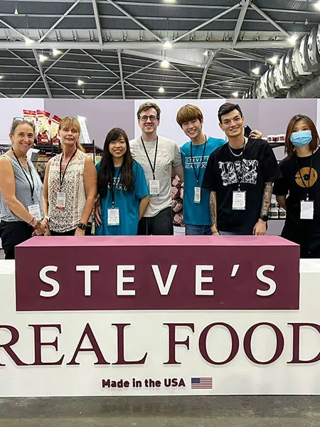 Steve's Real Food staff at trade show