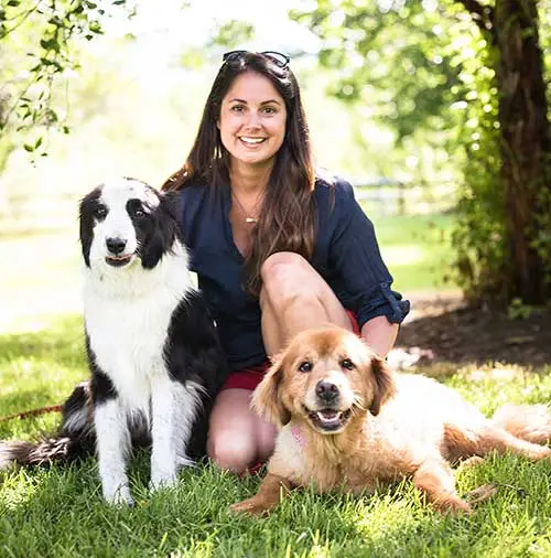 Nicole with two dogs