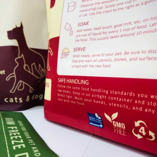Sustainable dog food packaging