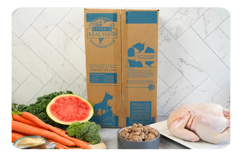 Box of food with Chicken and vegetables
